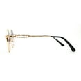 thumbnail image 4 of Revolver Hand Gun Emblem 90s Round Oval Metal Rim Sunglasses Gold Purple, 4 of 4