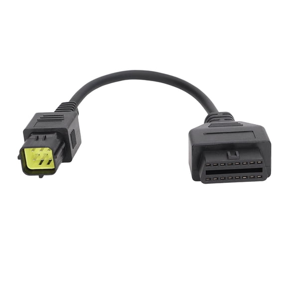 OBD2 Scanner Cable, Abrasion Resistant Universal OBD2 Diagnostic Adaptor High Accuracy High Toughness for Motorcycle