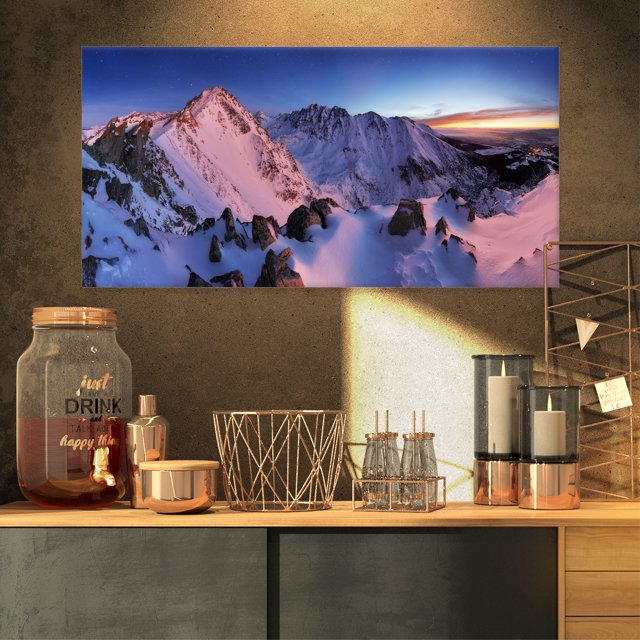 Slovakia Tatras Winter Mountains - Landscape Canvas Art Print