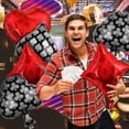 thumbnail image 4 of 16 Piezas Decoraciones para Fiestas Temáticas de Casino Globos de Aluminio de Casino de 20 Pulgadas, Globos de Cartas de Naipes con Corazón para Fiestas de Las Vegas, Eventos de Pó, 4 of 5
