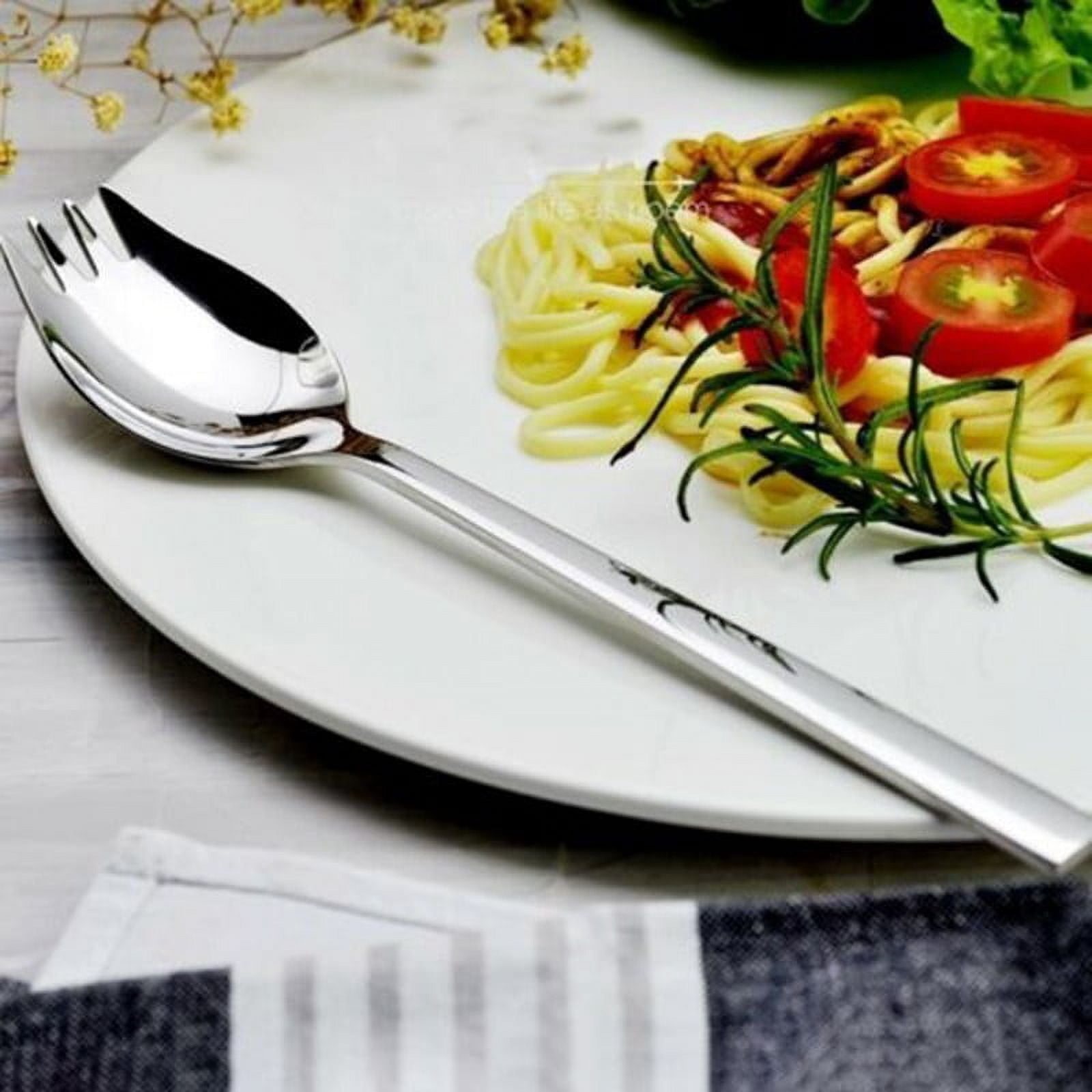 Paquete de 3 sporks de acero inoxidable 304 de grado alimenticio, juego