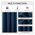 thumbnail image 3 of TiaGOC Blackout Curtains 90 inch Long 2 Panels Set, Thermal Insulated Long Curtains & Drapes 2 Burg, Room Darkening Grommet Curtains for Bedroom Living Room Windows (W52 x L90 Inch, Navy Blue), 3 of 7