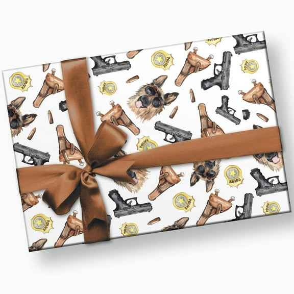 Police Dog Gift Wrap