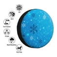 thumbnail image 4 of Naloa Winter With Snowflakes PVC Leather Spare Tire Wheel Cover Spare Tire Cover, for Car Truck SUV Camper Trailer Universal Fit(14-17in)-17 inch, 4 of 6