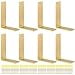 thumbnail image 3 of SEUNMUK Heavy Duty L Shape Wall Brackets - 8 Pack, 6 x 4 Inch, Rustic Gold Finish with Screws, 3 of 4