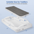 RichYa Inflatable Toddler Travel Bed 62x40x12 with 4 Safety Bumpers