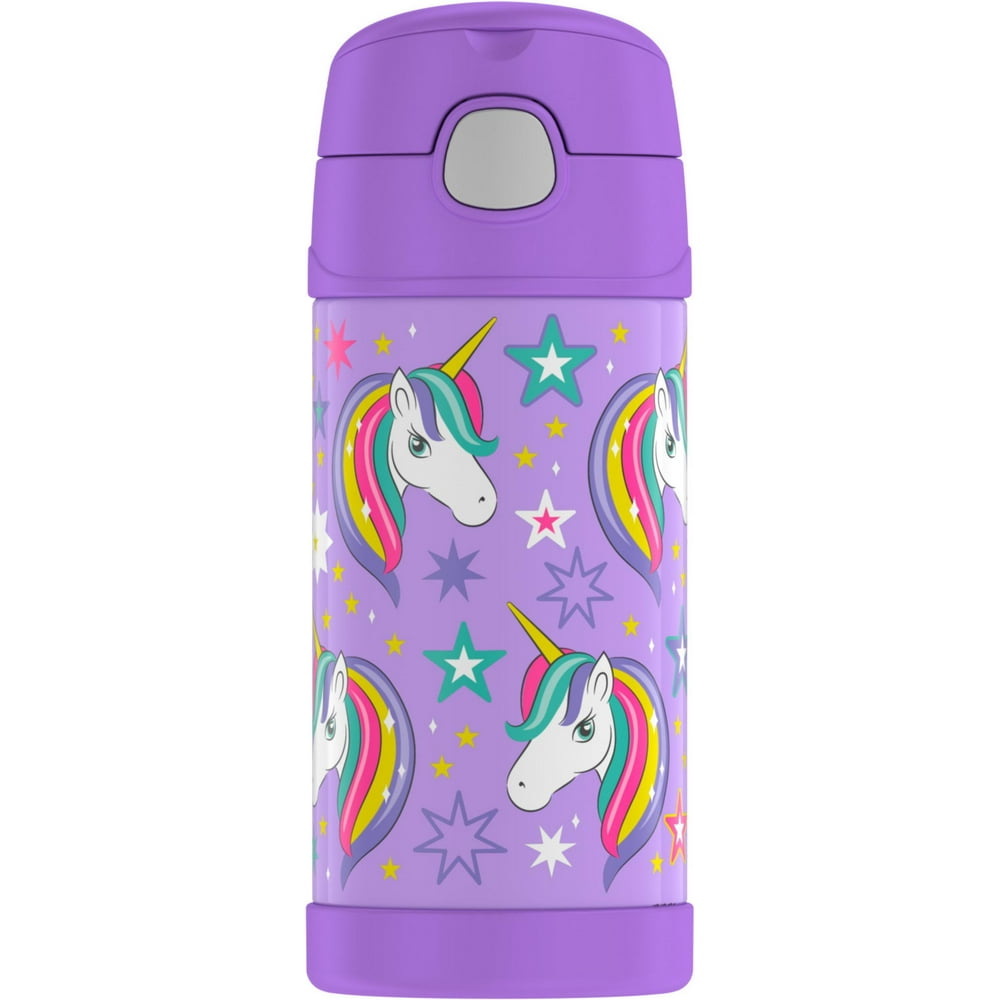 Thermos Funtainer Vacuum Insulated Stainless Steel Bottle with Straw