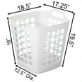 thumbnail image 4 of Flexible Plastic Laundry Basket - Square Storage Hamper with Side Handles for Easy Carrying - Versatile Organizer for Laundry, and Household Storage, White 50 Litter, 4 of 6