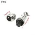 thumbnail image 2 of VONKY 5 Pairs/set Male Female Aviation Connector Socket Metal Silver Aviation Plug Accessory GX12-2, 2 of 9