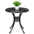 thumbnail image 2 of 31 Inch Patio Dining Table for Outdoor Garden, Cast Aluminum Patio Table with Umbrella Hole, Black Round Patio Bistro Table for Backyard, Garden, Balcony, 2 of 8