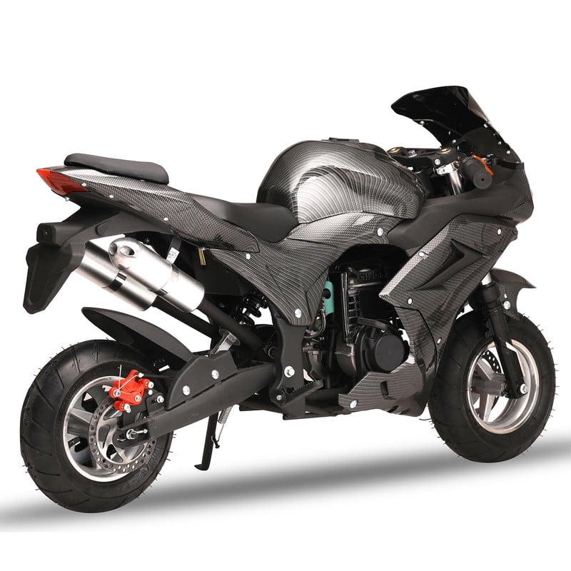 Floseru 50cc Motorcycles, Gas Powered Pocket Bike with 1.8L Tank, Gas Tank Mini Motorcycle with High Brightness Dual Headlights Rubber Handlebar, EPA Approved Kid Toy Motorcycle Ages 8-14