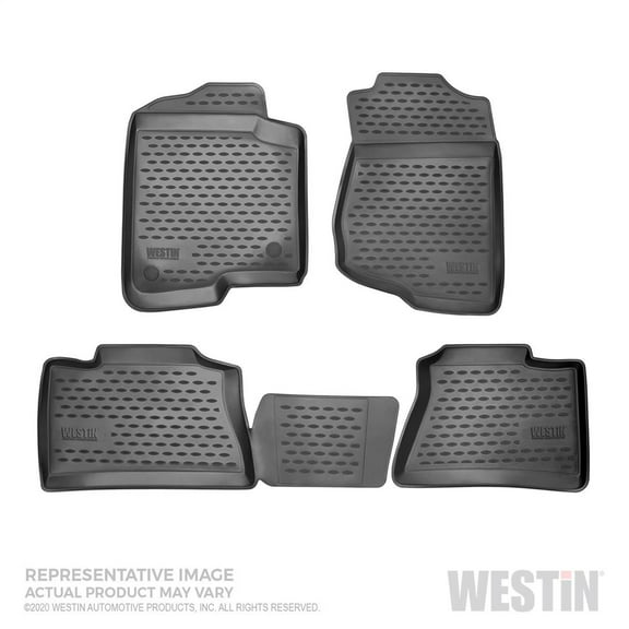 Westin 15-20 Ford Edge Profile Floor Liners Front and 2nd Row - Black - 74-12-51032 Fits select: 2020 FORD EDGE SEL