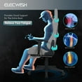 ELECWISH Massage Gaming Chair Fabric Office Swivel Recliner Seat with