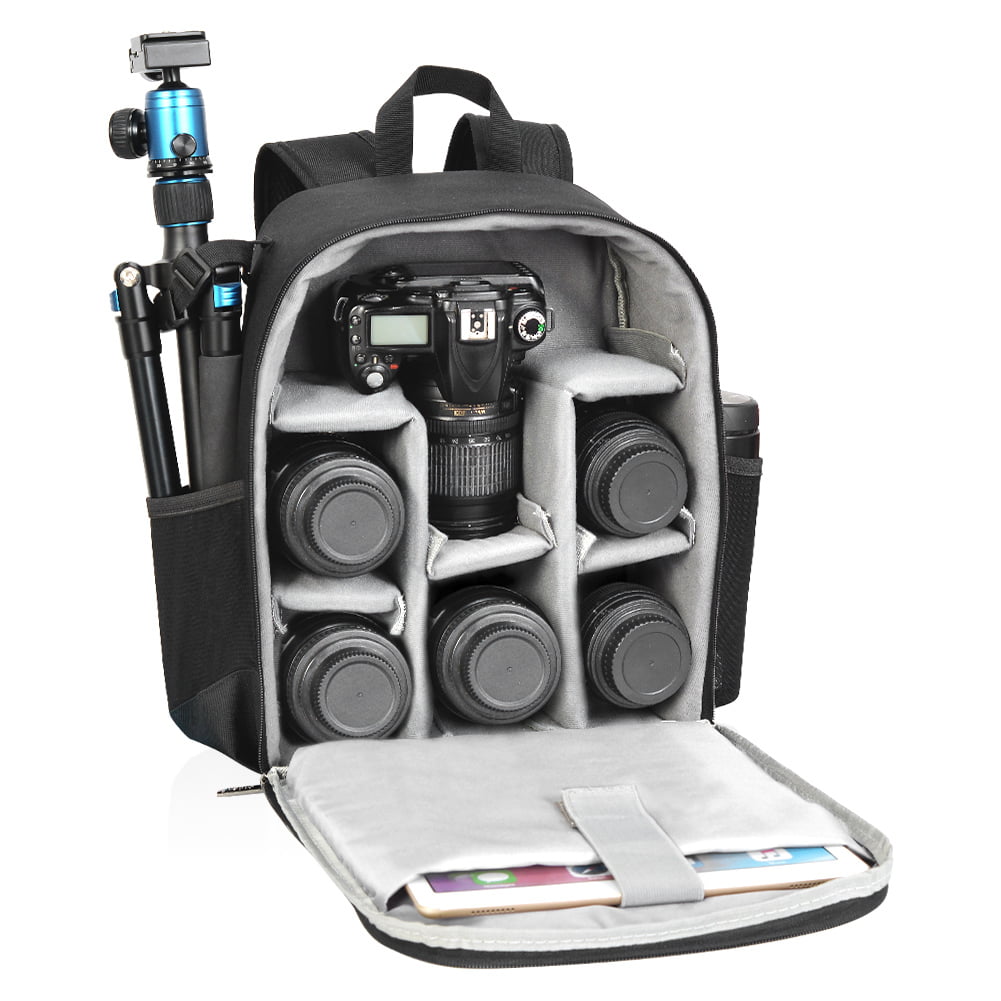 CADeN Professional Anti-Theft Waterproof Shockproof DSLR SLR Camera Backpack Bag Case Dividers Insert for Canon Nikon Sony Olympus Panasonic Pentax Kodak for Men with Tripod Holder