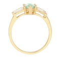 thumbnail image 2 of 2 ct Marquise Cut Simulated Green Diamond 3 Stone 14K Yellow Gold Womens Engagement Ring, 2 of 5