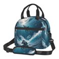 thumbnail image 1 of Easygdp Ice Blue Ocean Cute Dolphin A Caja de Almuerzo para Mujeres y Hombres, Bolsa de Almuerzo Insulada, Bolsas Reutilizables Impermeables para Viajes, Trabajo y Picnics, 1 of 7