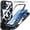 Black, variant on Dteck Case with Wrist Strap for iPhone 17,360° Full Body Case Built-in HD Touch Sensitive Screen Protector Compatible with MagSafe Shockproof Clear Back Cover,Blue