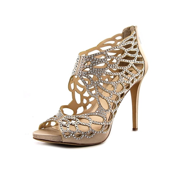 INC International Concepts Womens SARANE Fabric Open Toe, Bisque, Size 9.0