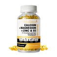 thumbnail image 1 of Suplemento de Calcio, Magnesio y Zinc con Vitamina D3 - Apoya Huesos, Dientes y Corazón - Fáciles de Tragar - 120 Cápsulas, 1 of 7