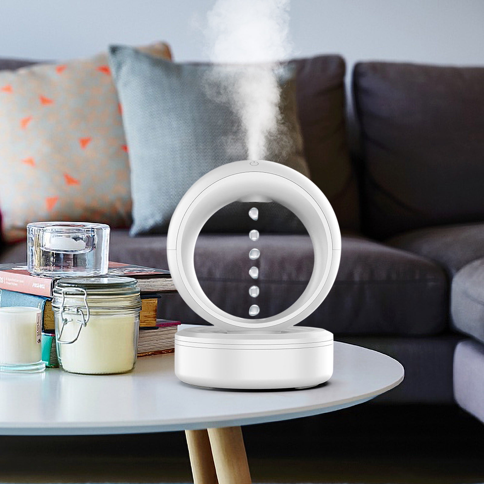 Cool Mist Humidifiers for Bedroom,Backflow Anti-Gravity Humidifier with Colored Lights, Aromatherapy Diffuser,Auto Shut-off and BPA-Free for Safety