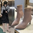 thumbnail image 2 of Fesfesfes Women's Heels Boots Fall And Winter Boots Lined Dress Ankle Boots Pointed-toe Booties Comfort Shoes Dressy Boots For Women 6.5(38), 2 of 9