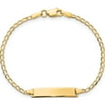 thumbnail image 4 of 14K Yellow Gold Flat Curb Link Id Bracelet (6 X 4.8) Made In United States bid102-6, 4 of 5