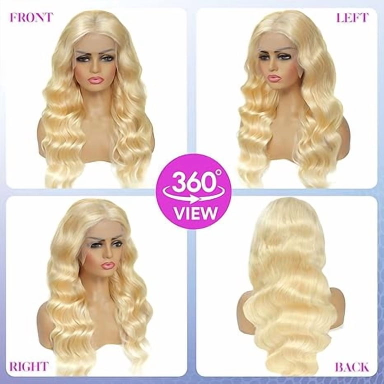 WAQI 13x6 Lace Front Wig Human Hair 200 Density 36 Inch Body  display picture 3
