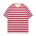 thumbnail image 4 of Striped Womens Tshirts 2026 Summer Fashionable Short Sleeve Crewneck Comfortable Lightweight Tees, 4 of 4