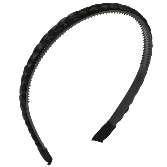 Raindrops Black Wig Braid Hair Headband Stylish Comfortable Daily Wear Hair Accessory for Women and Girls