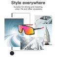 thumbnail image 3 of New SHIAdultO Fashion Cycling Glasses Outdoor Fishing Glasses One Piece Large Frame Sunglasses（red---No box）, 3 of 5