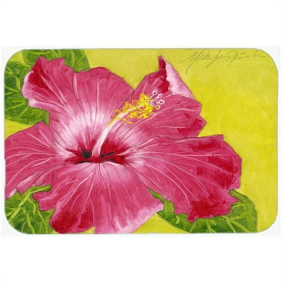 Hot Pink Hibiscus by Malenda Trick Glass Large Cutting Board