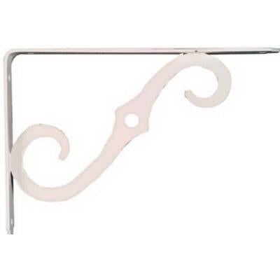 

National Hardware 8 x 5.5-In. Antique White Ornamental Shelf Bracket 1 Pack