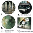thumbnail image 3 of Designart "Impressionist Green Piano Instrument" Music Floater Framed Wall Art Prints, 3 of 5