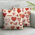 thumbnail image 3 of Nawypu  Valentine's Day Pillow Covers Birthday Gifts Valentine Love Heart Pattern Throw Pillow Cover Decorations for SofaHome Decor, 3 of 5