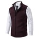 thumbnail image 3 of Chaleco de punto para hombre, chaleco sin mangas con cuello alto, chaleco con cremallera engrosada, 3 of 6