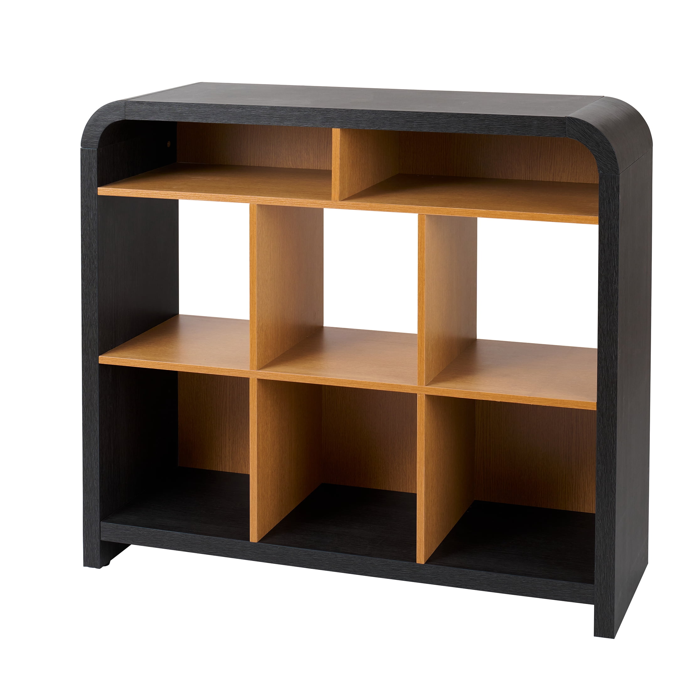 Better Homes & Gardens Juliet 6 Cube Storage Organizer, Light Honey & Black Finish