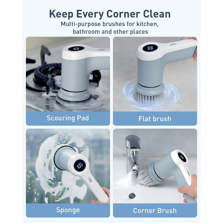 Rotating Cleaning Brush For Bathroom, Tub & Shower, Tile & Grout