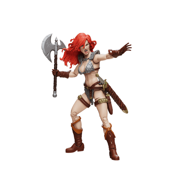 Boss Fight Studio Hero H.A.C.K.S.Red Sonja Action Figure - Highly Articulated Collectible and Customizable Figurine with Interchangeable Parts and Accessories - 1:18 Scale