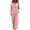 Pink, variant on Women's Casual 2 Piece Tracksuit Outfits Lapel Long Sleeve Tunic Shirts and Loose Wide Leg Flowy Pants Soft Daily Loungewear Sets White