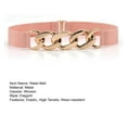 thumbnail image 7 of Waist Belt Golden Polished Metal Chain Buckle Elastic Elegant Wide Women Dress Shirt Coat Belt Clothing Accessories, 7 of 7
