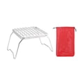 thumbnail image 3 of Almencla Grille de Poêle Compacte Portable Pliable pour Feu de Camp Randonnée Pêche Pique-Nique, 3 of 8