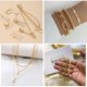thumbnail image 5 of Set de joyería CONGYING de 65 piezas con collares en capas y anillos dorados, 5 of 8