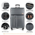 thumbnail image 2 of New York Xpress Softside Expandable Luggage with Spinner Wheels and TSA Lock, 30 inch Checked-Large Rolling Suitcase,Gray - XJ1901, 2 of 12