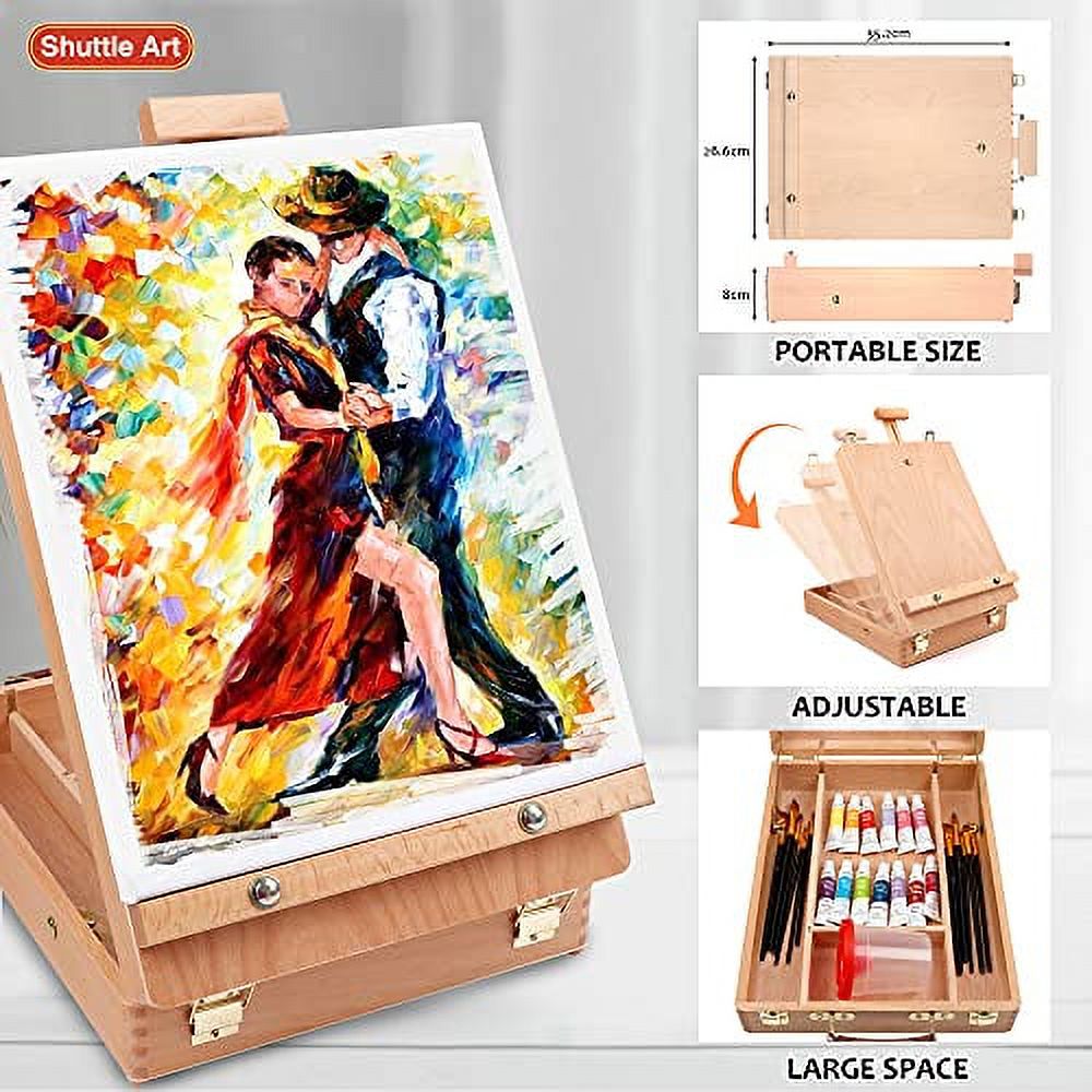 Shuttle Art 59-Piece Painting Set with Tabletop Easel photo 3