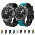 thumbnail image 3 of For Garmin Fenix 7x 22mm Silicone Sports Two-color Watch Band, 3 of 4