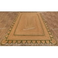 thumbnail image 5 of Hand woven scalloped jute Green border with natural jute rugs,Scalloped Jute Rug,Scalloped Edge Rug,Scallop Jute Blue Hand Made Rug, 5 of 5