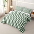 thumbnail image 3 of Erosebridal Green Plaid Art Twin Quilt Set,Modern Geometric Artwork Twin Coverlet Set For Girls,2pcs, 3 of 7