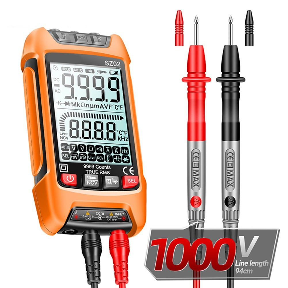 Sz02 Smart Digital Multimeter 6000 Counting Rms Automatic Capacitance Meter Red