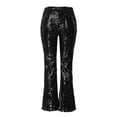 thumbnail image 6 of Jxximdong Pants for Women Women's Sexy Sequined Shiny High Waist Stretch Flare Pants Nightclub Trousers Black L Trousers, 6 of 6