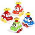 thumbnail image 1 of Toy Wind Up Cars, paquete de 4 unidades, dibujos animados de animales del bosque para niños pequeños, 1 of 4